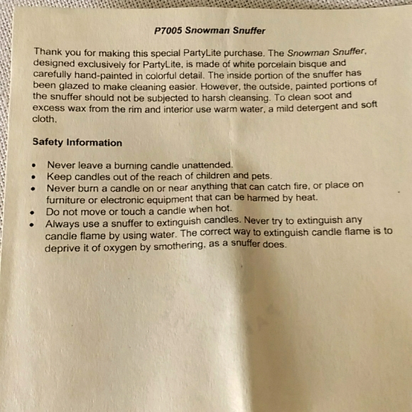 Festive Snowman Ceramic Candle Snuffer NWOT - Picture 9 of 9